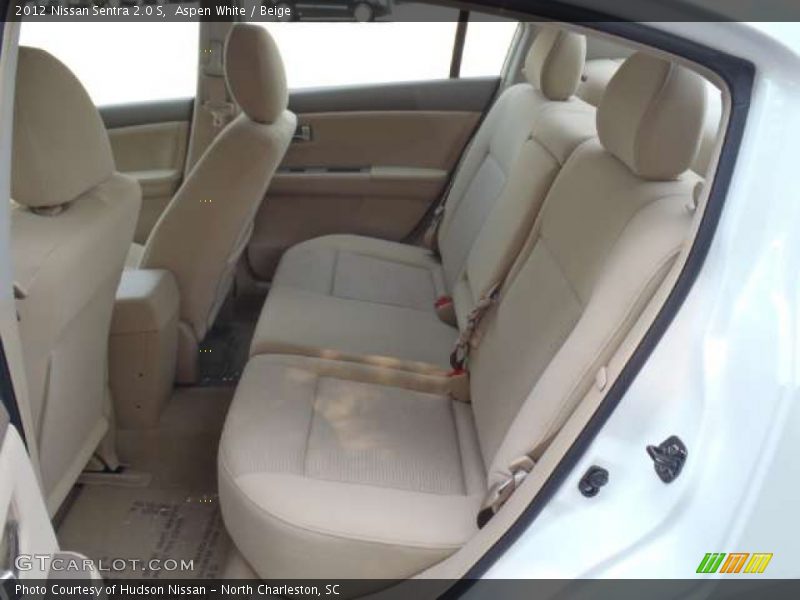 Aspen White / Beige 2012 Nissan Sentra 2.0 S
