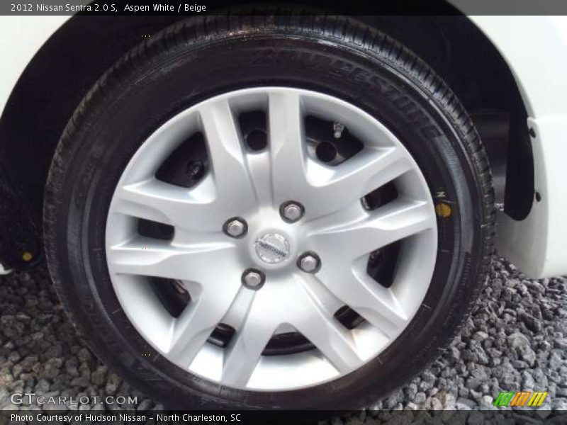 Aspen White / Beige 2012 Nissan Sentra 2.0 S
