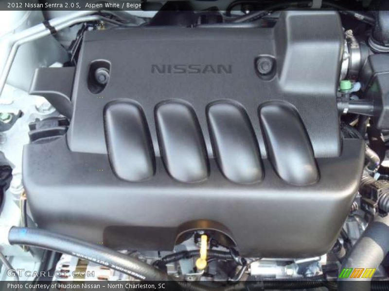 Aspen White / Beige 2012 Nissan Sentra 2.0 S