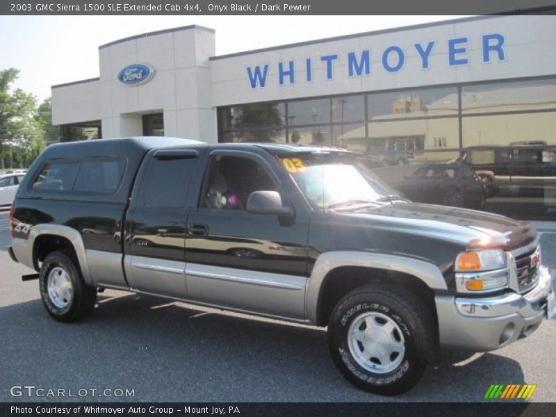 Onyx Black / Dark Pewter 2003 GMC Sierra 1500 SLE Extended Cab 4x4