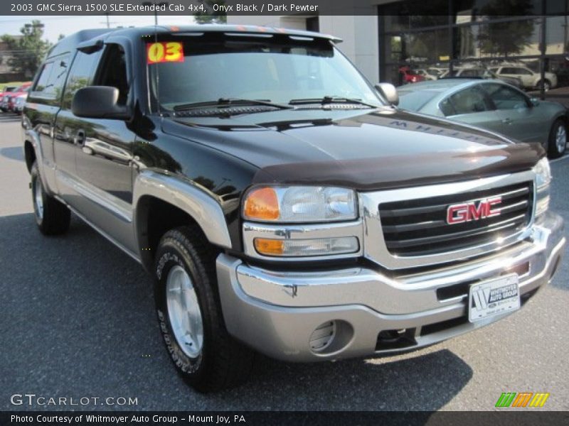 Onyx Black / Dark Pewter 2003 GMC Sierra 1500 SLE Extended Cab 4x4