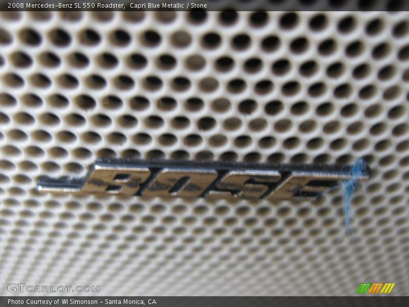 Capri Blue Metallic / Stone 2008 Mercedes-Benz SL 550 Roadster