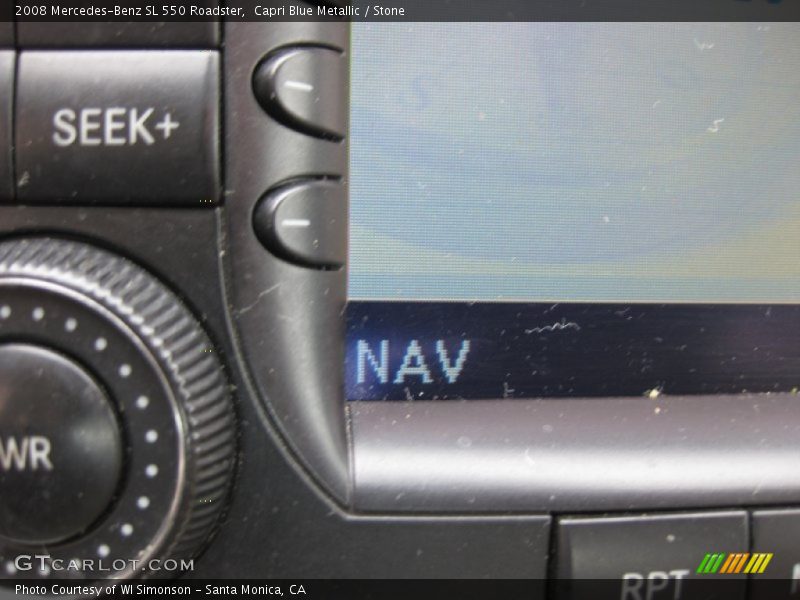 Capri Blue Metallic / Stone 2008 Mercedes-Benz SL 550 Roadster