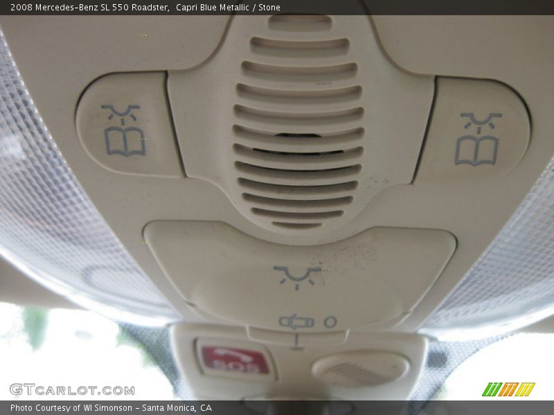 Capri Blue Metallic / Stone 2008 Mercedes-Benz SL 550 Roadster