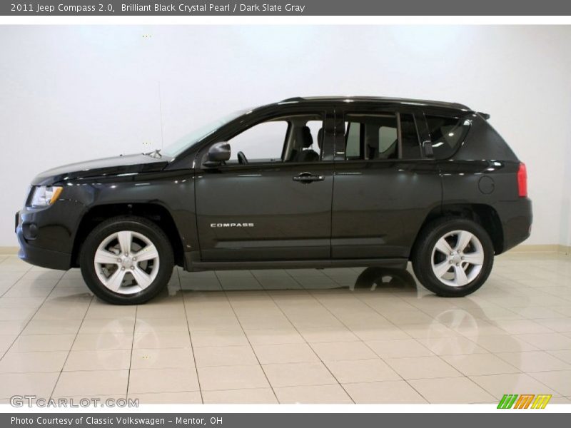 Brilliant Black Crystal Pearl / Dark Slate Gray 2011 Jeep Compass 2.0