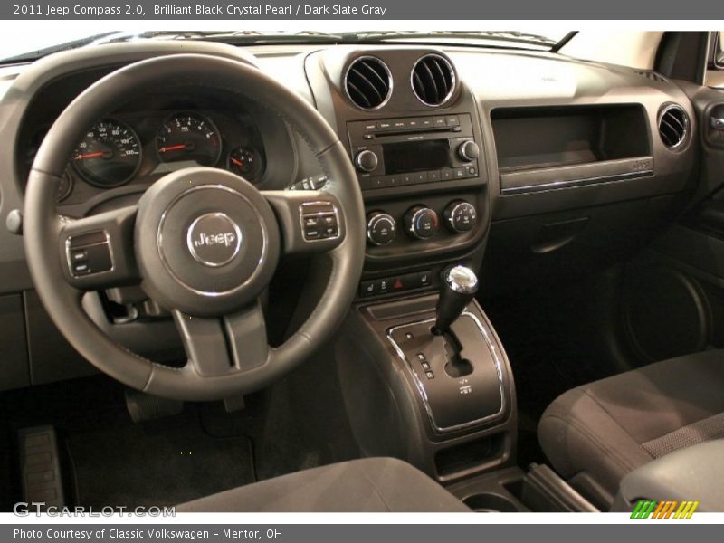 Brilliant Black Crystal Pearl / Dark Slate Gray 2011 Jeep Compass 2.0