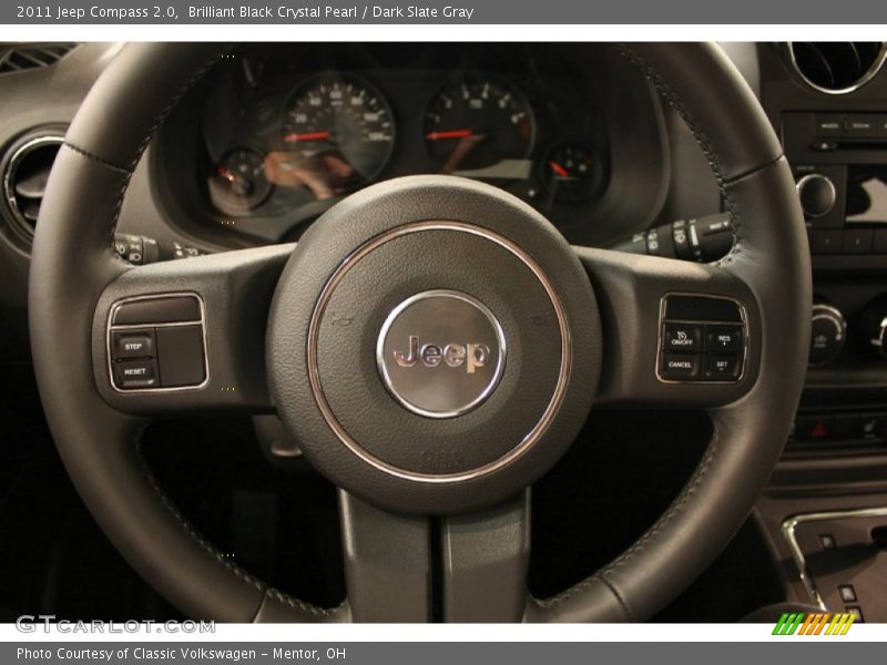 Brilliant Black Crystal Pearl / Dark Slate Gray 2011 Jeep Compass 2.0
