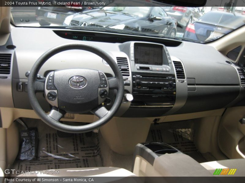 Tideland Pearl / Brown/Ivory 2004 Toyota Prius Hybrid