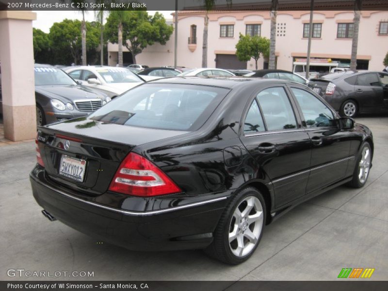 Black / Black 2007 Mercedes-Benz C 230 Sport