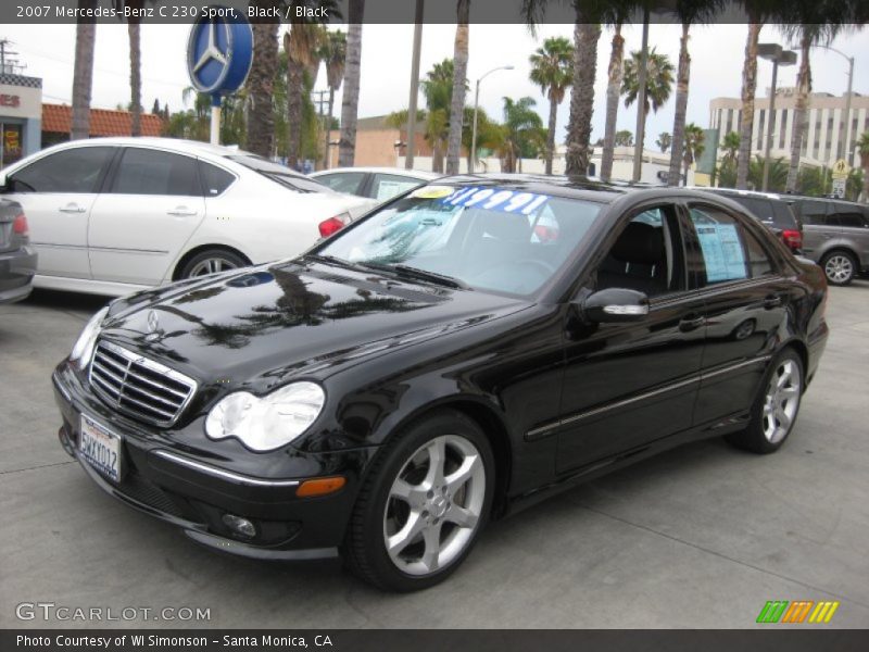 Black / Black 2007 Mercedes-Benz C 230 Sport