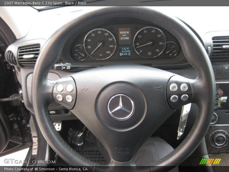 Black / Black 2007 Mercedes-Benz C 230 Sport