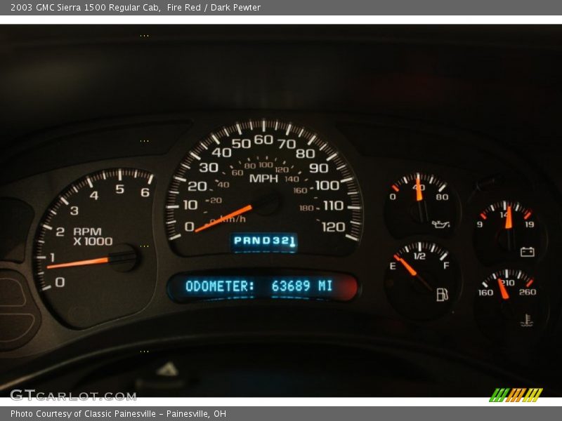  2003 Sierra 1500 Regular Cab Regular Cab Gauges