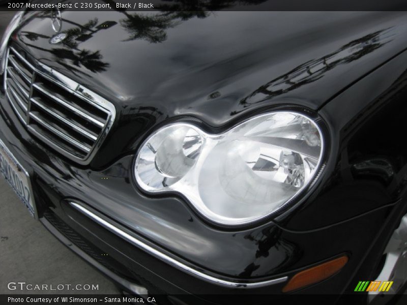 Black / Black 2007 Mercedes-Benz C 230 Sport