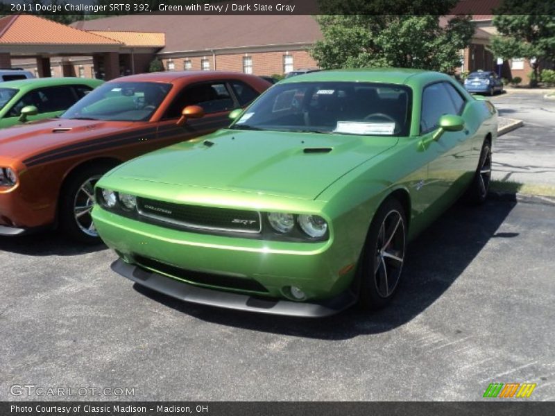 Green with Envy / Dark Slate Gray 2011 Dodge Challenger SRT8 392