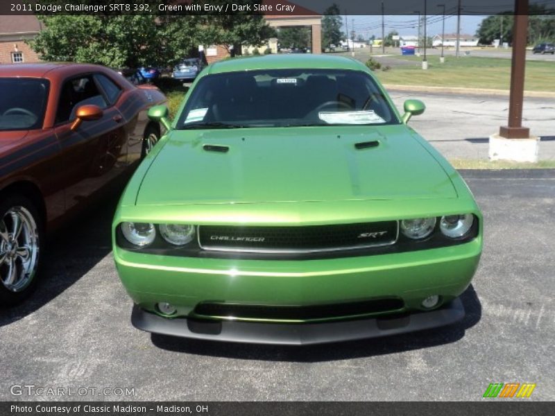 Green with Envy / Dark Slate Gray 2011 Dodge Challenger SRT8 392