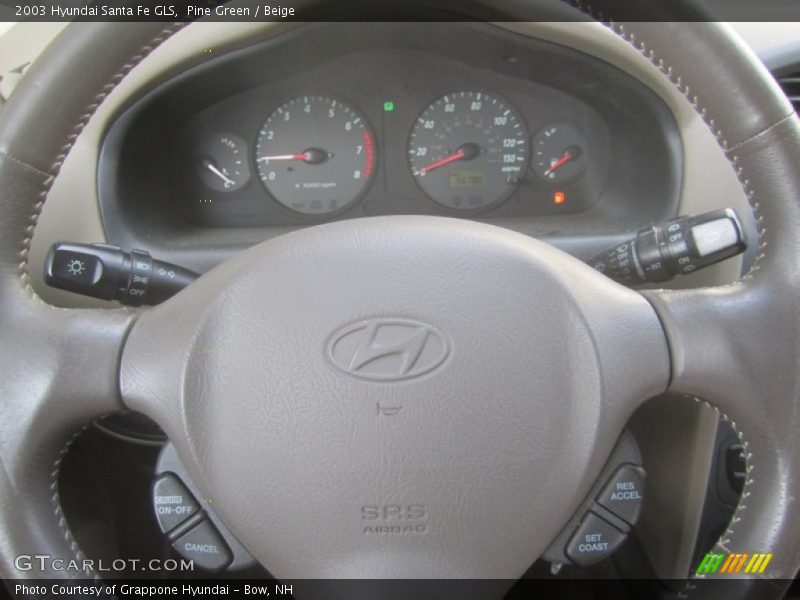 Pine Green / Beige 2003 Hyundai Santa Fe GLS