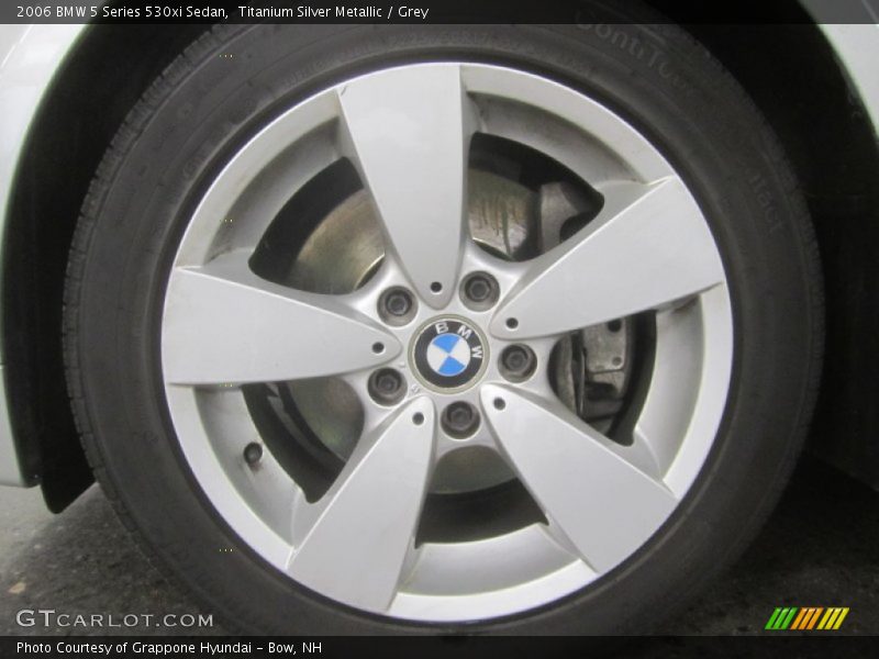 Titanium Silver Metallic / Grey 2006 BMW 5 Series 530xi Sedan