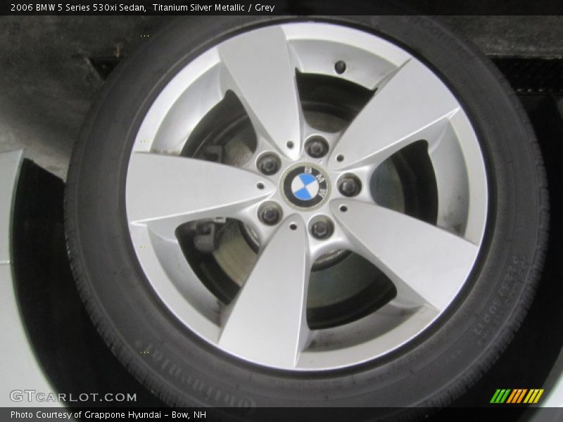 Titanium Silver Metallic / Grey 2006 BMW 5 Series 530xi Sedan