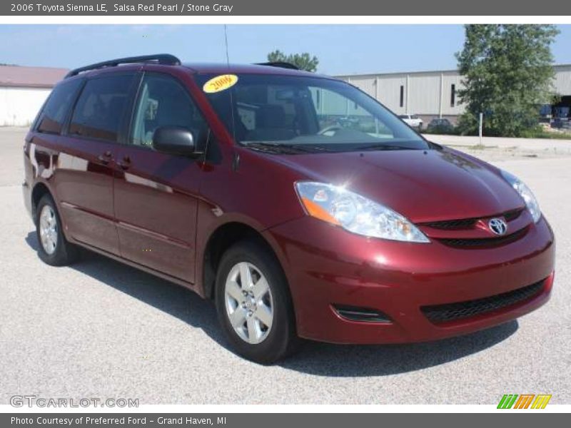 Salsa Red Pearl / Stone Gray 2006 Toyota Sienna LE