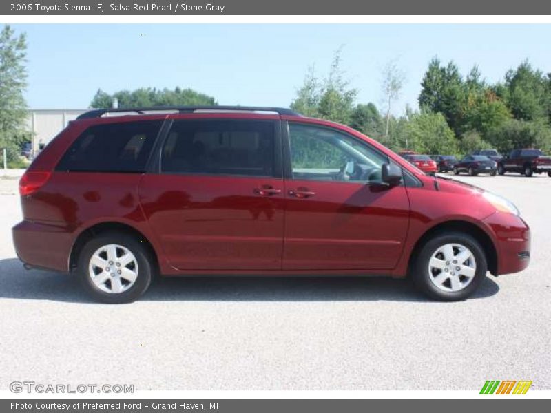 Salsa Red Pearl / Stone Gray 2006 Toyota Sienna LE