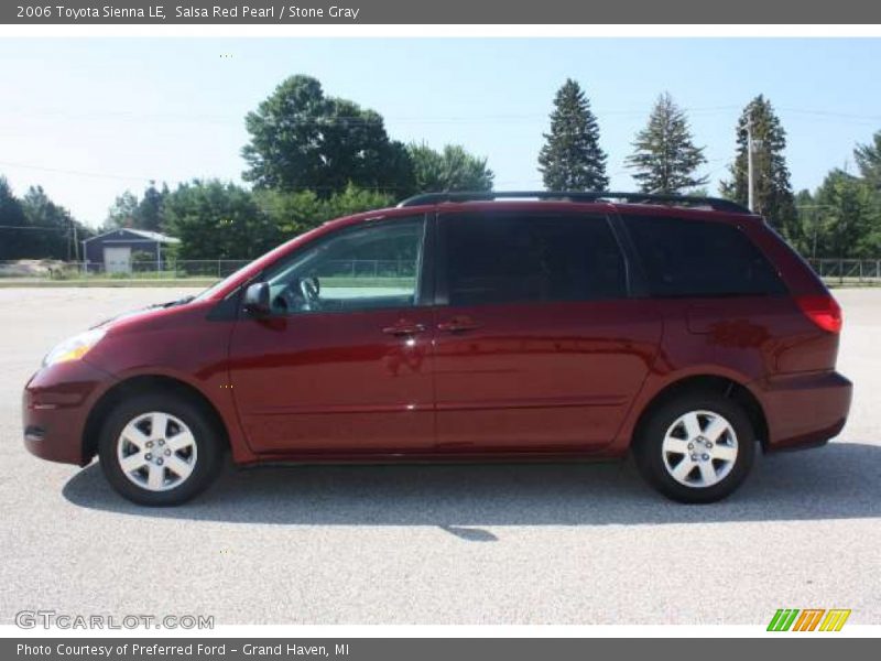 Salsa Red Pearl / Stone Gray 2006 Toyota Sienna LE