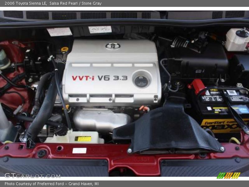 Salsa Red Pearl / Stone Gray 2006 Toyota Sienna LE