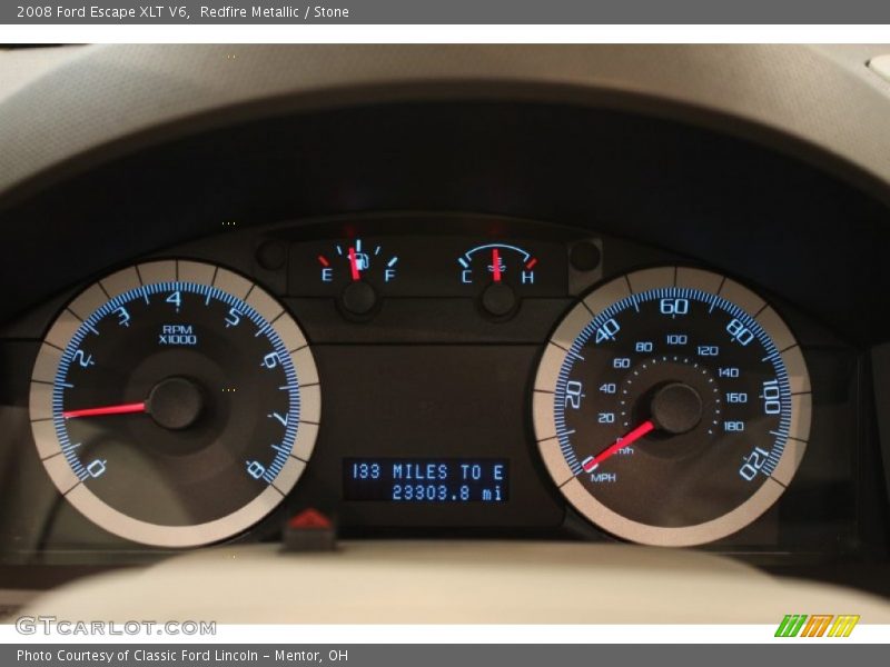 Redfire Metallic / Stone 2008 Ford Escape XLT V6