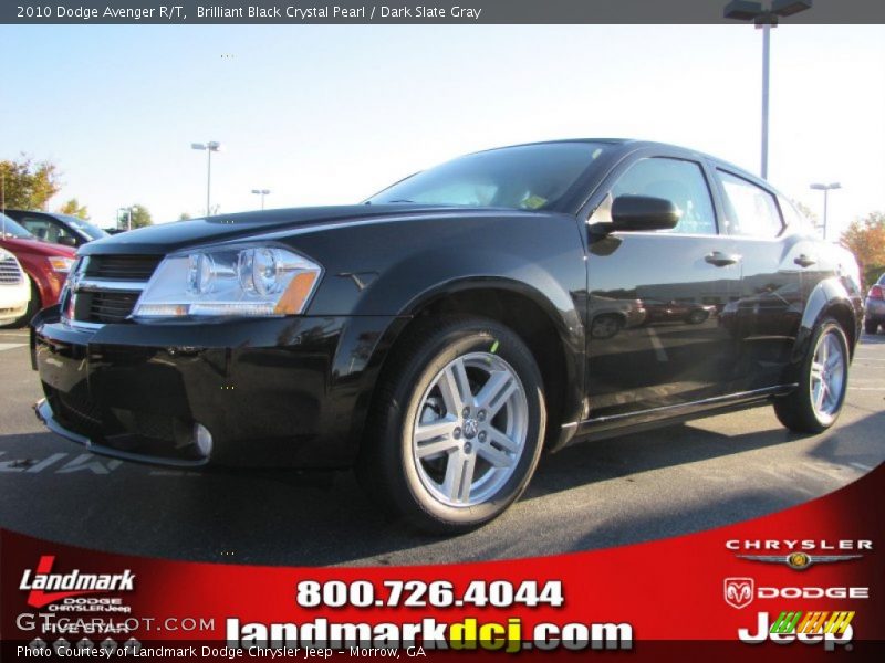 Brilliant Black Crystal Pearl / Dark Slate Gray 2010 Dodge Avenger R/T