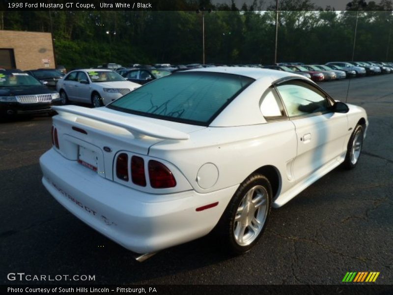 Ultra White / Black 1998 Ford Mustang GT Coupe