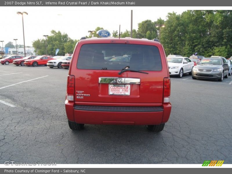 Inferno Red Crystal Pearl / Dark Khaki/Medium Khaki 2007 Dodge Nitro SLT