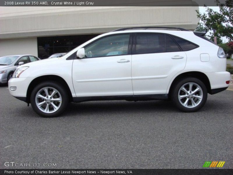 Crystal White / Light Gray 2008 Lexus RX 350 AWD