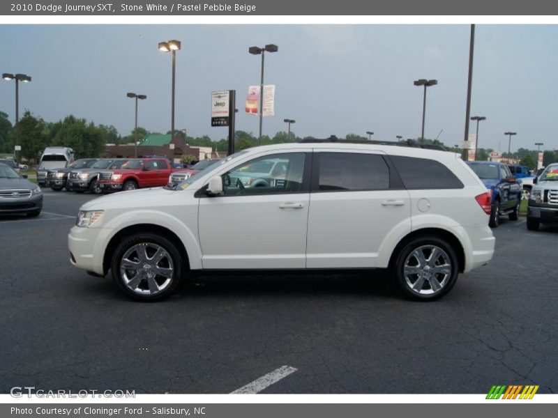 Stone White / Pastel Pebble Beige 2010 Dodge Journey SXT