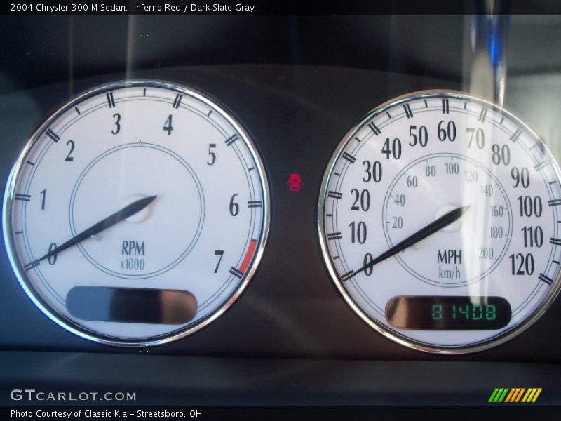 Inferno Red / Dark Slate Gray 2004 Chrysler 300 M Sedan
