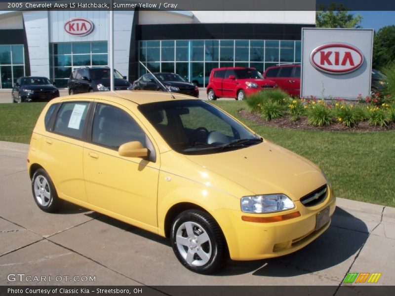 Summer Yellow / Gray 2005 Chevrolet Aveo LS Hatchback