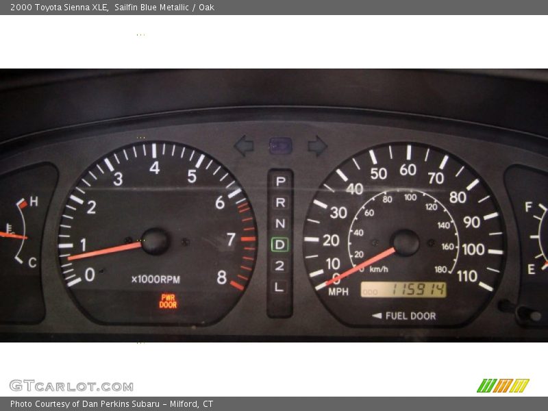 Sailfin Blue Metallic / Oak 2000 Toyota Sienna XLE