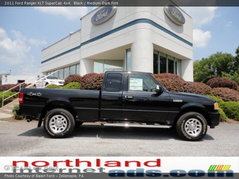 Black / Medium Dark Flint 2011 Ford Ranger XLT SuperCab 4x4