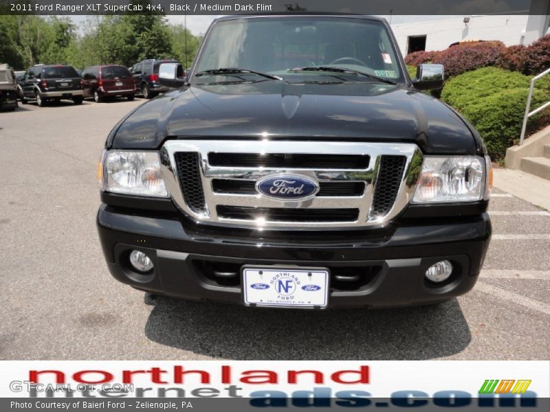 Black / Medium Dark Flint 2011 Ford Ranger XLT SuperCab 4x4