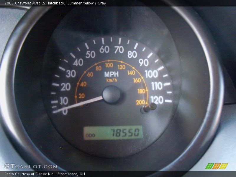 Summer Yellow / Gray 2005 Chevrolet Aveo LS Hatchback