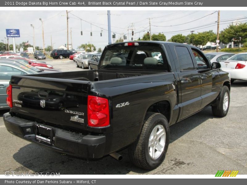 Brilliant Black Crystal Pearl / Dark Slate Gray/Medium Slate Gray 2011 Dodge Dakota Big Horn Crew Cab 4x4