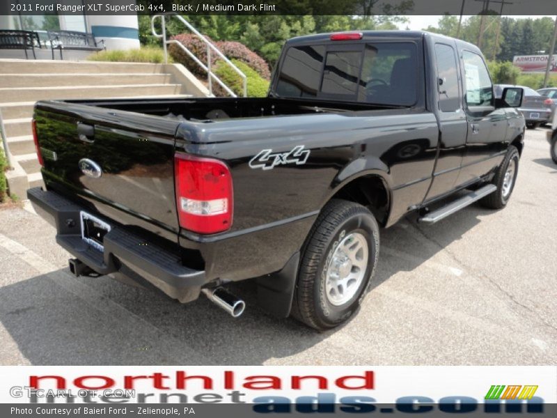 Black / Medium Dark Flint 2011 Ford Ranger XLT SuperCab 4x4