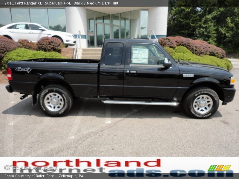 Black / Medium Dark Flint 2011 Ford Ranger XLT SuperCab 4x4
