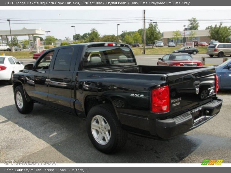Brilliant Black Crystal Pearl / Dark Slate Gray/Medium Slate Gray 2011 Dodge Dakota Big Horn Crew Cab 4x4