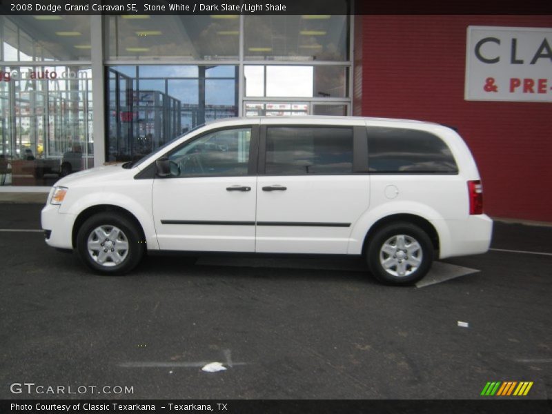 Stone White / Dark Slate/Light Shale 2008 Dodge Grand Caravan SE