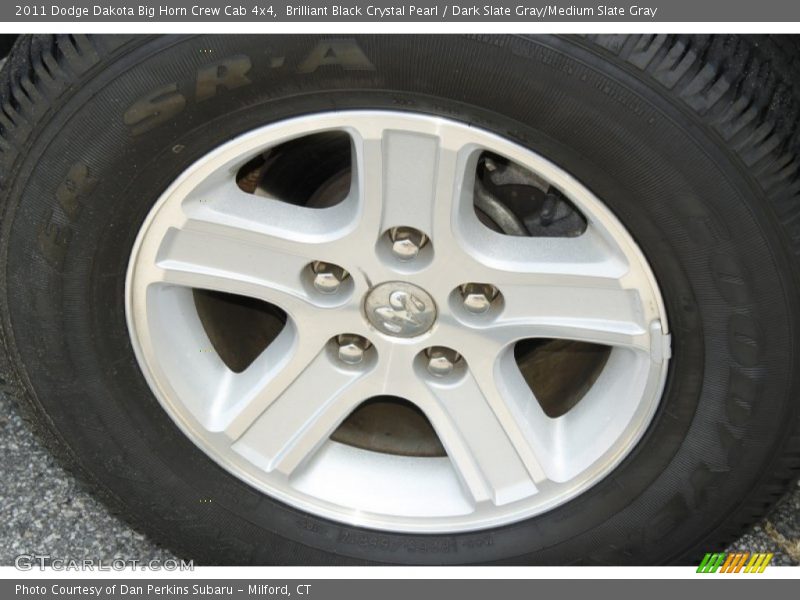 Brilliant Black Crystal Pearl / Dark Slate Gray/Medium Slate Gray 2011 Dodge Dakota Big Horn Crew Cab 4x4