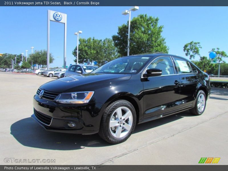 Black / Cornsilk Beige 2011 Volkswagen Jetta TDI Sedan