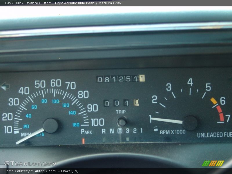Light Adriatic Blue Pearl / Medium Gray 1997 Buick LeSabre Custom