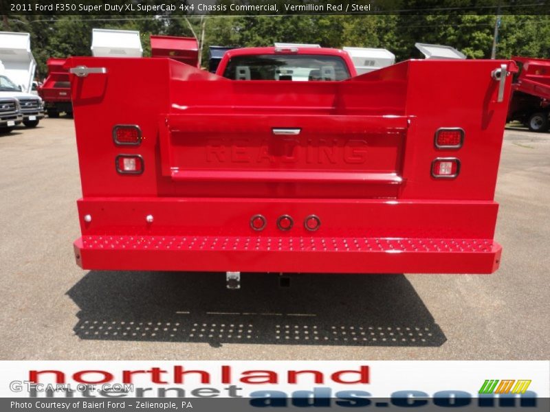 Vermillion Red / Steel 2011 Ford F350 Super Duty XL SuperCab 4x4 Chassis Commercial