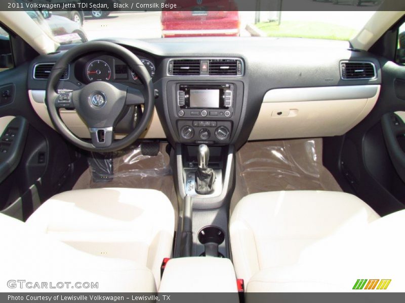 Black / Cornsilk Beige 2011 Volkswagen Jetta TDI Sedan