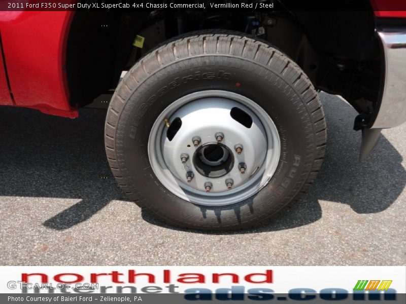 Vermillion Red / Steel 2011 Ford F350 Super Duty XL SuperCab 4x4 Chassis Commercial