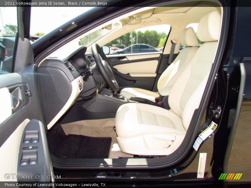 Black / Cornsilk Beige 2011 Volkswagen Jetta SE Sedan
